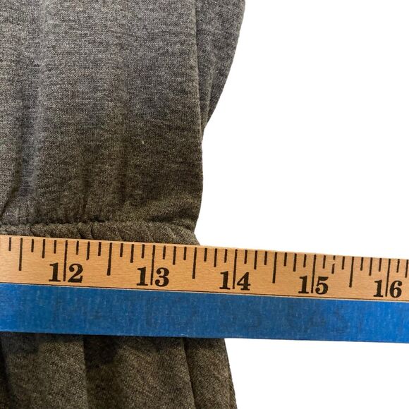 BODEN Napoli Elastic Waist Gray Red Scoop Neck Pleated Flare Dress Size 10L - Picture 8 of 13